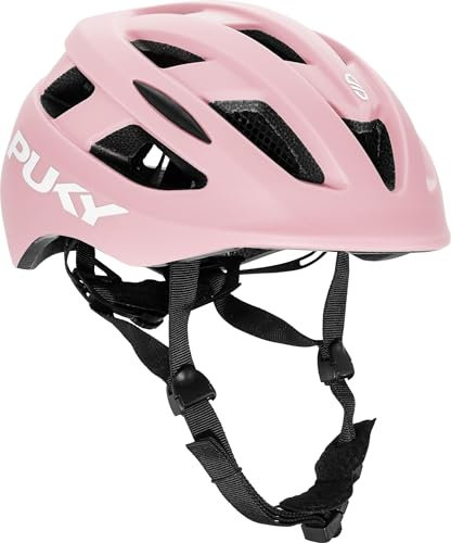 Set Puky Kinder Helm PH 8 PRO Rose & Tuch Blaubaer | Fahrradhelm Maximaler Schutz & Belüftung | Leichtgewicht | Sichtbarkeit durch Licht-Modul | Ideal für Sicherheit und Komfort auf dem Fahrrad