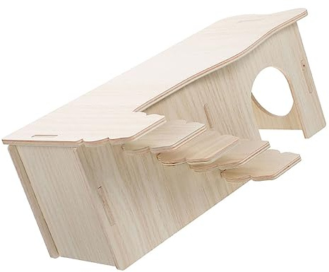 ibasenice Hamsterh mit Rampe Mehrkammer Versteck Kleintierversteck für Meerschweinchen und Hamster Haustierhaus