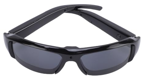 Tonysa Lunettes de Caméra Intelligentes, Lunettes de Soleil pour Caméra 1080P, Objectif Grand Angle Anti-secousse, de d'action de Sport, Sports de Plein Air,