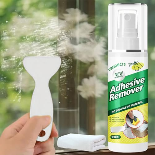 Decolle Etiquette,100ml Dissolvant Colle,Dissolvant Adhésif,Produit Enlever Colles,Spray de Décapant Adhésif,Enlève Étiquettes,Autocollants les Résidus de Colles