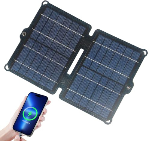 Panneau solaire USB | Station de charge de téléphone pliable 40 W | Chargeur solaire portable – pour randonnée, randonnée, voyage, voiture, bateau, camping en plein air