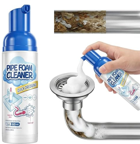 Foam Pipe Cleaner, 2026 Neu Toilettenreiniger Extrem Stark WC Schaumreiniger Abflussreiniger Rohrreinigungsmittel, WC Reiniger Rohrreiniger für Küche Bad Toiletten (2)