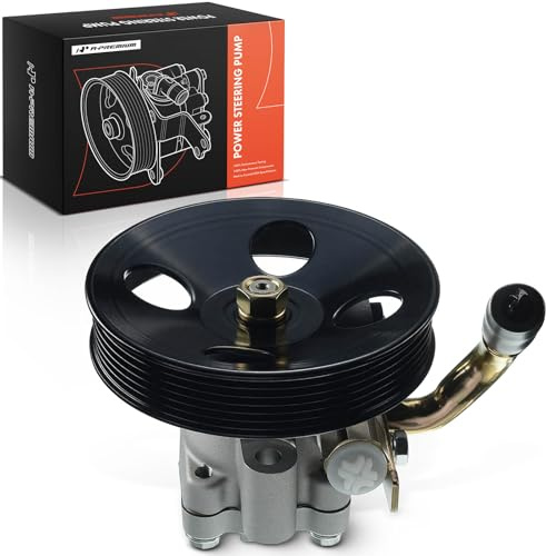 A-Premium Power Steering Pump, with Pulley, Compatible with Kia Sportage 2005-2010 & Hyundai Tucson 2005-2009, 2.7L (G6BA), Replace # 57100-2E100