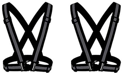 HYCOPROT Gilet de sécurité réfléchissant pour adultes / enfants, veste de gilet de travail réglable haute visibilité, équipement de sport haute visibilité pour le jogging, pack de 2 (Noir)