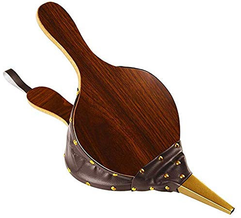 Blasebalg, Blasebalg für Grill Kamin Grillgebläse, Manuelle Kamin Gebläse Holz Blasebalg Grillgebläse Mit Lederband, für Grill Kamin Ofen Holzfeuer Werkzeug, 17 7,5 Zoll