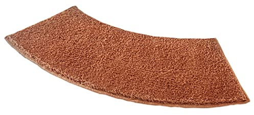 WNRGXYF Eckdusche Duschvorleger Gebogener Badteppich Duschvorleger rutschfest Fächerförmige Fußpolster Für Runde Duschen Waschbar,Braun,40X100 cm
