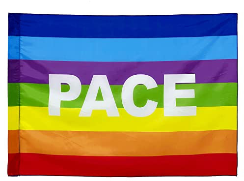 LEIVESTE Bandiera Pace Arcobaleo Cm 90 * 150