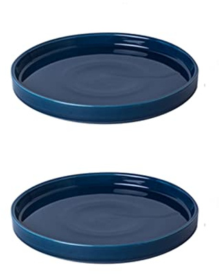 Fzfeiyy Keramik-Pflanzen-Untersetzer, 12,7 cm, 2 Stück, runde Untersetzer für drinnen und draußen, Blumentopf-Untersetzer zum Halten von Wassertropfen und Erde, Keramik-Drainageschale für Blumentopf