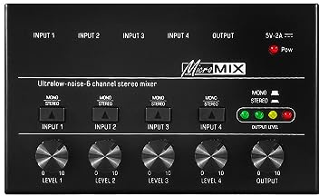 Generic Mixer audio Mixer eco Attrezzatura per la registrazione musicale Console DJ digitale per palco in studio, Nero