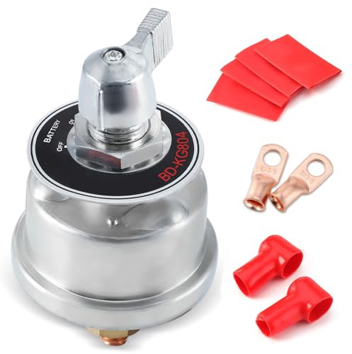 Gedlex Batterie Trennschalter 12V 24V, 200A Hochstrom Batterietrennschalter, ON-OFF Hauptschalter Kill Switch, Batterieschalter für Auto, Fahrzeug, LKW, ATV, Wohnmobil, Marine, Boot
