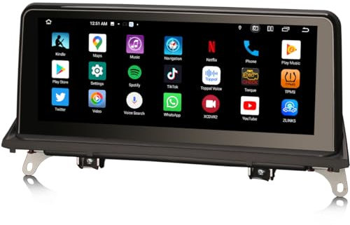 erisin 10,25 4+64GB 8 Core Android 13 estéreo de Coche para BMW X5 E70 X6 E71 CCC Sistema GPS CarPlay WiFi SWC navegación por satélite DSP Pantalla táctil IPS