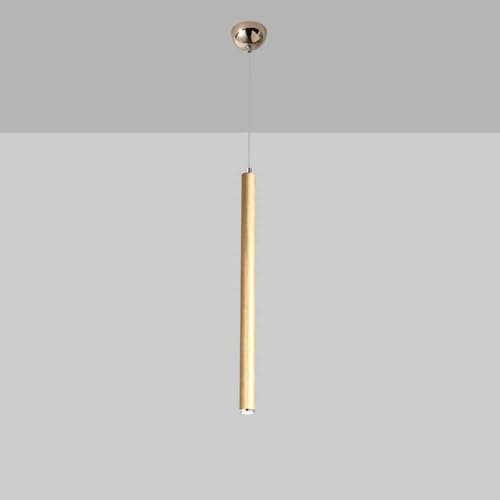 Lampadario moderno in oro spazzolato Lampada a sospensione a cilindro a testa singola a LED Lampada a sospensione a tubo lungo di metà secolo Lampada da soffitto antiruggine per interni Lampada da