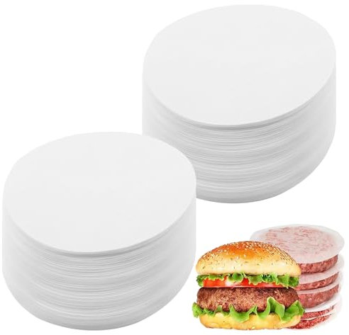 1000Pcs Food Grade Parchment Burger Paper, Non-Stick Burger Paper Sheets Burger Maker Perfect for Foods Separating Patty Meat Beef Cookies Storing Cake Tin Burger Wrapping Sheets