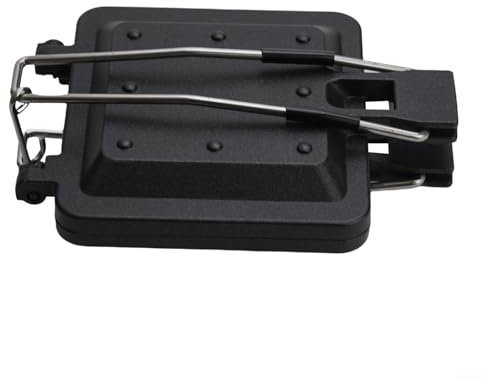 zeroupshop Tostadora portátil plegable para sándwiches con placas planas antiadherentes, tostadora de sándwich, pequeña prensa Panini o picnics, viajes de camping y aventuras al aire libre