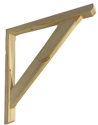 Timber Gallows Bracket 700mm x 735mm Straight Brace Mortice and Tenon Jointed
