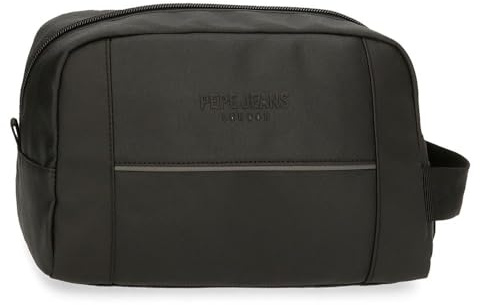Pepe Jeans Dortmund Beauty case adattabile Grigio 25 x 15 x 12 cm Cotone, Poliestere e PU. 4,5 L by Joumma Bags, grigio, Taglia unica, Beauty case adattabile