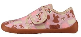 Affenzahn Hausschuh Baumwolle Movy mit Klettverschluss, rutschfest, flexibel, leicht für Kindergarten und Kita Größe 21-35