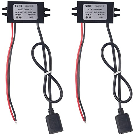 2PCS 12V 24V to 5V DC Converter Car Power Voltage，12V to 5V DC Converter Buck Module USB Output Power Adapter DC Power Adapter Converter DC to DC Regulator Car Power Converter