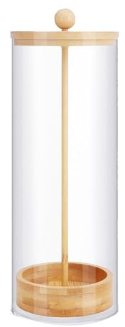 Mocturnity Porta cannuccia per bancone – Dispenser di cannucce con coperchio in bambù per cannucce commerciali, organizer per cannucce