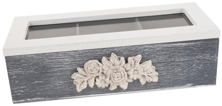 GALPADA Boîte à Bijoux à Compartiments Avec Couvercle Transparent Organisateur De Thé Et Rangement Multifonctionnel Pour Comptoir Pour Stockage Accessoires Sachets De Thé