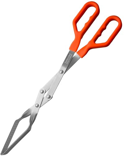 Shark BBQ: Pitmaster BBQ Tongs, Heavy Duty Long Metal Kitchen Tongs, Stainless Steel Set for Outdoor Grill, Barbecue Tongs for Cooking Tongs Grilling Tongs. Not Locking Metal Tongs, Kitchen Utensils