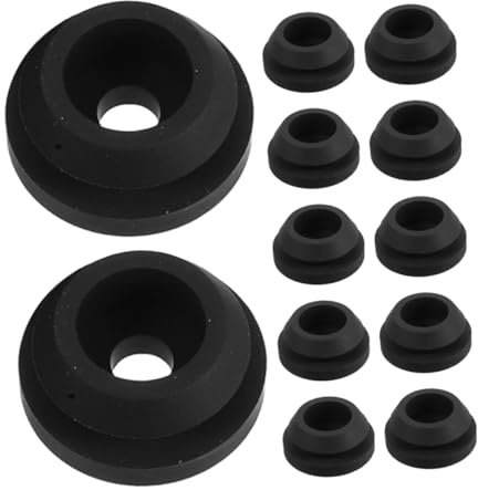 VINTORKY 12pcs Rv Stove Top Grommets Kit Compatible with Popular Gas Stove Grates Protective Cooktop Parts for Camper Trailer Outdoor Cooking Stability