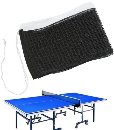Table Tennis Replacement Net, 183cm Adjustable Ping Pong Net with Portable Folding String Tension, Equipment Accessories for Indoor Outdoor School Gym Home Fun Activity, Nylon Cotton