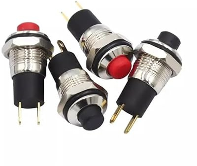 1PC Rot metall taste Schlüssel schalter Selbst-verriegelung Metall Runde 10MM