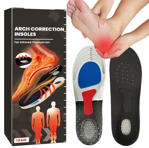 Solette con supporto per arco plantare, ammortizzanti, comfort per tutto il giorno, inserti per scarpe con supporto per arco plantare, per corsa, camminata, equitazione, jogging, campeggio