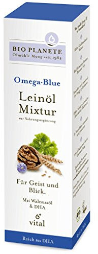 Bio Planete Omega Blue Leinöl-Mixtur zur Nahrungsergänzung (6 x 0,10 l)