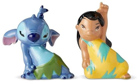 Enesco Lilo and Stitch Salière et poivrière en céramique Multicolore 8,9 cm