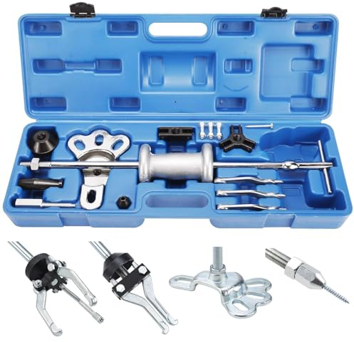 FreeTec 8-in-1 Radlager Abzieher Radnabenabzieher Satz mit Gleithammer, 2/3 Backen Lager Innenlager Auszieher Innenabzieher, Radnabenabzieher Hinterradnabe Abzieher Gleithammer Dentzieher für Auto