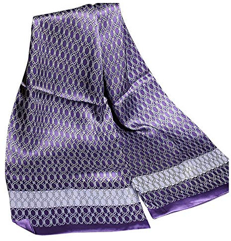 UK_Stone Klassisch 100% Seide Paisley Blumen Doppelschicht Halstuch Herren Schal 10MM