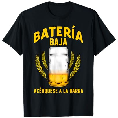Regalo Original Friki Camisetas Cerveza Beer Batería Baja Camiseta