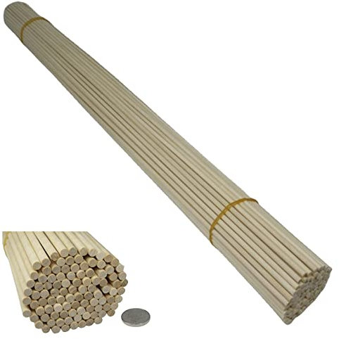 Trustleaf 60cm x 5mm Birch Hardwood Wooden Dowels/Craft Sticks (100 Pack)