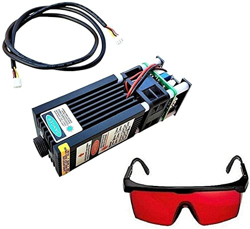 Kit de gravure laser bleu 15 W - Tête laser 450 nm avec mise au point réglable pour machine de découpe CNC