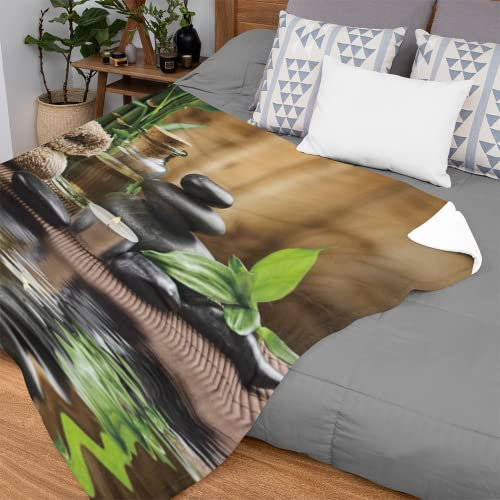 Ulticool - Decke - Zen Spa Meditation Ruhig - Weicher Flanell - Fleece für Wärme - 200x150 cm - Plaid - Accessoires - Dekoration Wohnzimmer Schlafzimmer