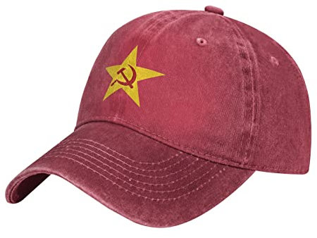 IUBBKI UDSSR Hammer & Sichel Unisex Verstellbarer Cowboyhut Outdoor-Reisen lässiger Hut Sandwich-Hut