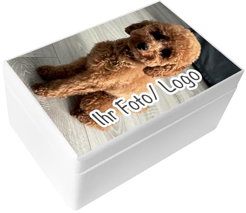 Creative Deco Weiße Personalisierte Geschenke Fotogeschenke Holzkiste | dein Eigenes Foto und Bild Individuelle Geschenk JGA | Geschenkkiste Geschenkbox | Für Frauen, Männer, Paar | 30 x 20 x 14 cm