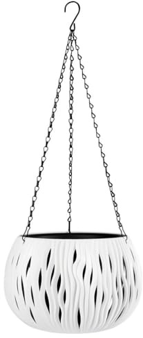 PRETYZOOM JardinièRe Suspendue Panier De Fleurs en Plastique Pot Suspendu pour Plantes IntéRieures Et ExtéRieures avec Crochet 26.38X10.04X10.04 Pouces IdéAl pour OrchidéEs Lys De Paix DéCor