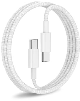 Cable FusionCharge USB C vers USB C 60W, PD3.0 Coton Tressé Câble Type C Charge Rapide pour iPhone 15/15 Pro/15 Pro Max, Pour Macbook, Pad Pro/mini, pour Samsung S23/S22 (FusionCharge 1m)