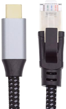 xiwai Cable de red USB-C a Ethernet USB tipo C RJ45 macho de alta velocidad 1000 Mbps Gigabit conectado directamente red LAN compatible con Thunderbolt3 para laptop, tabletas de 1,20 m