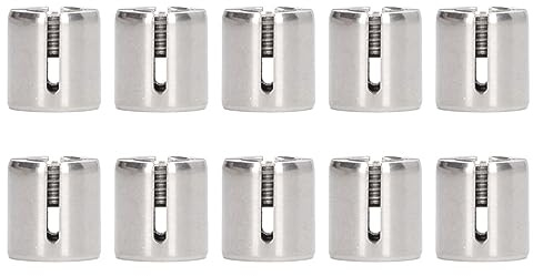 OVAQUIXI Kreuzklemmen für Drahtseile, Edelstahl, M10 2mm, 10 Stück, Drahtseilklemme Seilklemme für Geländer und Seile