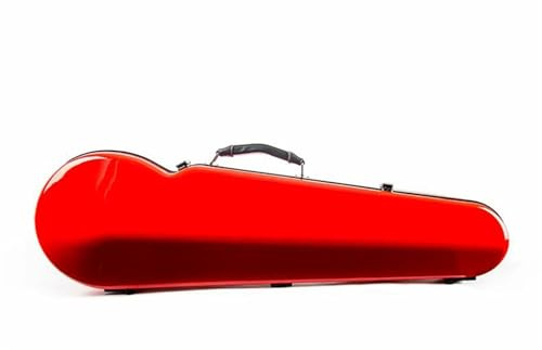 Geigenkasten Geigenkoffer Dreieckig Leuchtend Rot 4/4-Größe Leichter Wasserdichter Hybrid-Kohlefaser-Rucksack