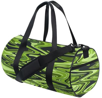 LI ZHI XIN Sac de sport unisexe pour homme et femme Motif graffiti artistique Noir/vert, multicolore, Taille unique, Sac de sport