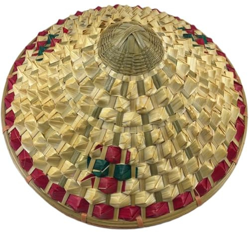 Muteitt Sombrero Cónico Asiático para Niños Sombrero De Cono Chino Sombrero para Sombrero De Pescador Sombrero De Paja para Pesca Aire Libre Agricultura