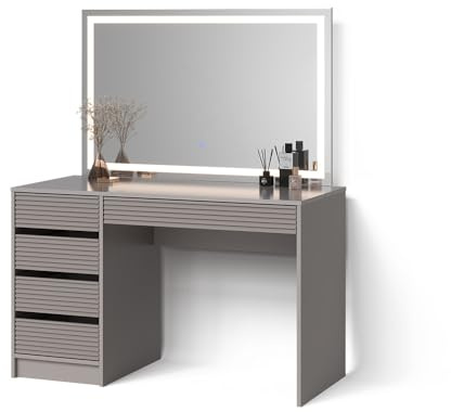 Livinity Schminktisch Imola, Cashmere, 120 cm | mit LED Beleuchtung