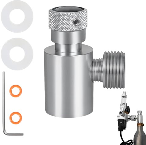 DONGKER CO2 Cylinder Adapter,TR21-4 to W21.8-14 Aquarium Cylinder Refill Adapter for Sodas Maker