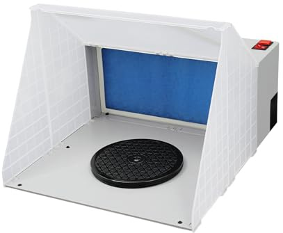 GIDRLL Tragbare Lackierkabine Airbrush Absauganlage mit lüfter, 4 m³/min, 47 dB, erweiterbarer Filter für Farbnebel, Modellbau und Lackierarbeiten, 41.9 * 48.25 * 36cm