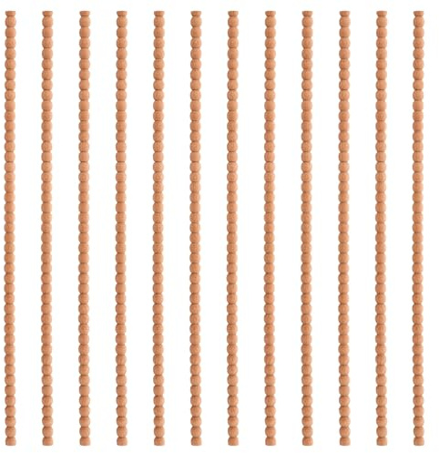 12pcs Moulures Bois Décoratives, 40cm Long Moulures Bois Déco Bâtons Moulage Non Finis pour DIY Maison Mur Porte Fenêtre Armoire Étagère Décoration (Style Perlé)